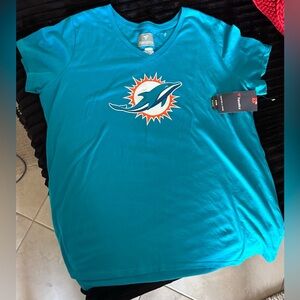 NWT XL Teal Miami Dolphins Shirt